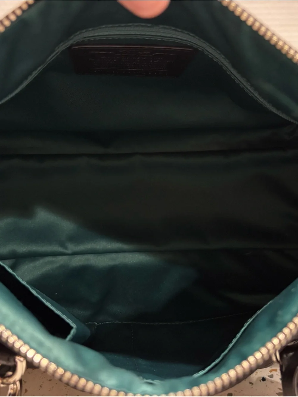 Vintage Coach Black Pebbled Leather Satchel with Tassel Charm